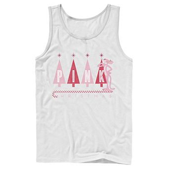 Men's Pink Panther Pink Christmas Portrait Tank Top