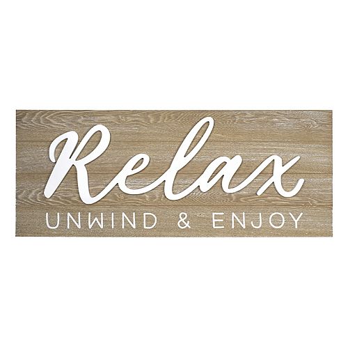 New View Gifts & Accessories Relax Raised Word Wall Decor