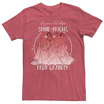 Men's Disney Princesses Shine Bright Grandpa Tee