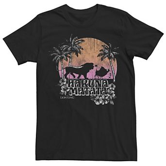 Men's Disney's The Lion King Distressed Retro Sunset Trio Tee