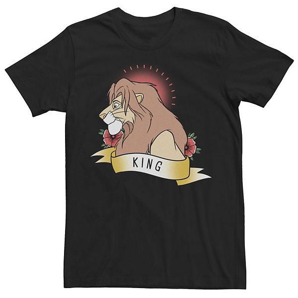 Men's Disney's The Lion King Simba King Tattoo Tee