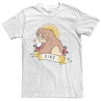 Men's Disney's The Lion King Simba King Tattoo Tee