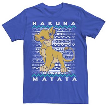 Men's Disney's The Lion King Hakuna Matata Simba Artsy Background Tee