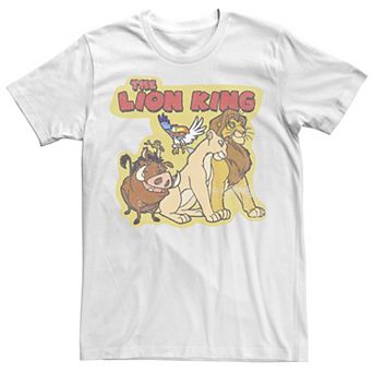 Disney's The Lion King Men's Retro Happy Friends Portrait Tee