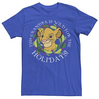 Men's Disney's The Lion King Simba Grandpa Wild Holiday Tee