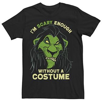 Men's Disney's The Lion King Scar Scary Enough Halloween Tee