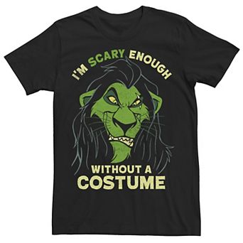 Men's Disney's The Lion King Scar Scary Enough Halloween Tee