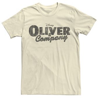 Men's Disney's Oliver & Company Black Movie Logo Tee