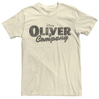Men's Disney's Oliver & Company Black Movie Logo Tee