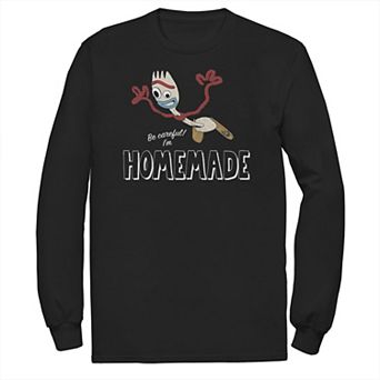 Disney / Pixar's Toy Story 4 Forky Men's Be Careful I'm Homemade Long Sleeve Tee