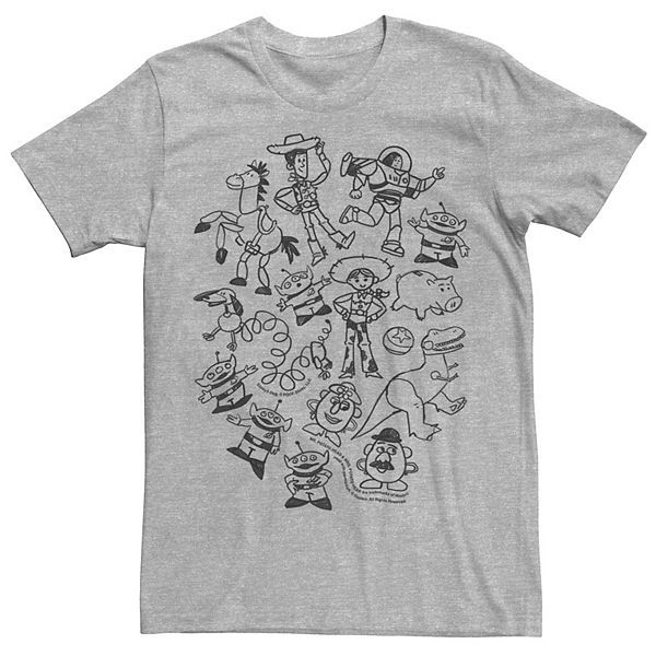 Disney / Pixar's Toy Story Men's Group Shot Doodles Tee