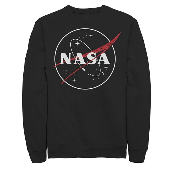 Men's NASA Hollow Circle Logo Graphic Fleece Pullover