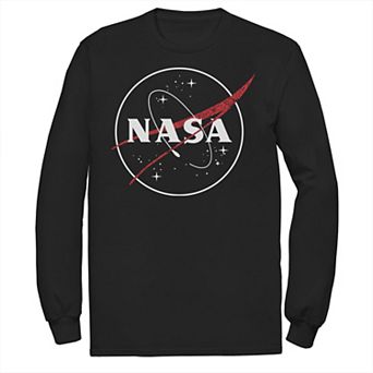 Men's NASA Hollow Circle Logo Long Sleeve Graphic Tee