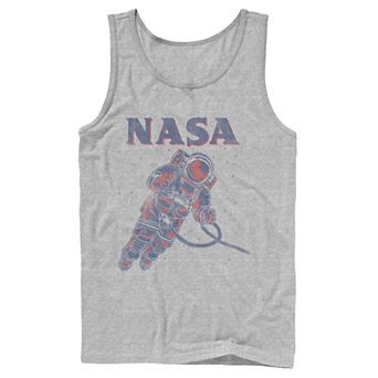 Men's NASA Neon Astronaut Cowboy In Space Graphic Tank Top