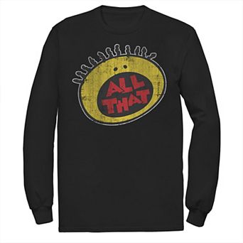 Men's Nickelodeon All That Classic Vintage Face Logo Title Long Sleeve Graphic Tee