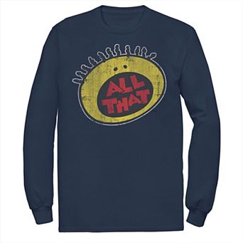 Men's Nickelodeon All That Classic Vintage Face Logo Title Long Sleeve Graphic Tee
