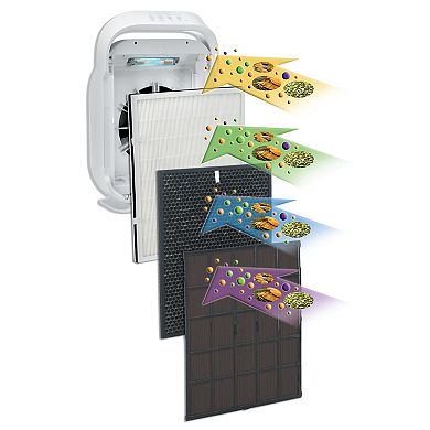 GermGuardian AC9200WCA Air Purifier with True HEPA Filter, UV-C, Allergy & Odor Reduction