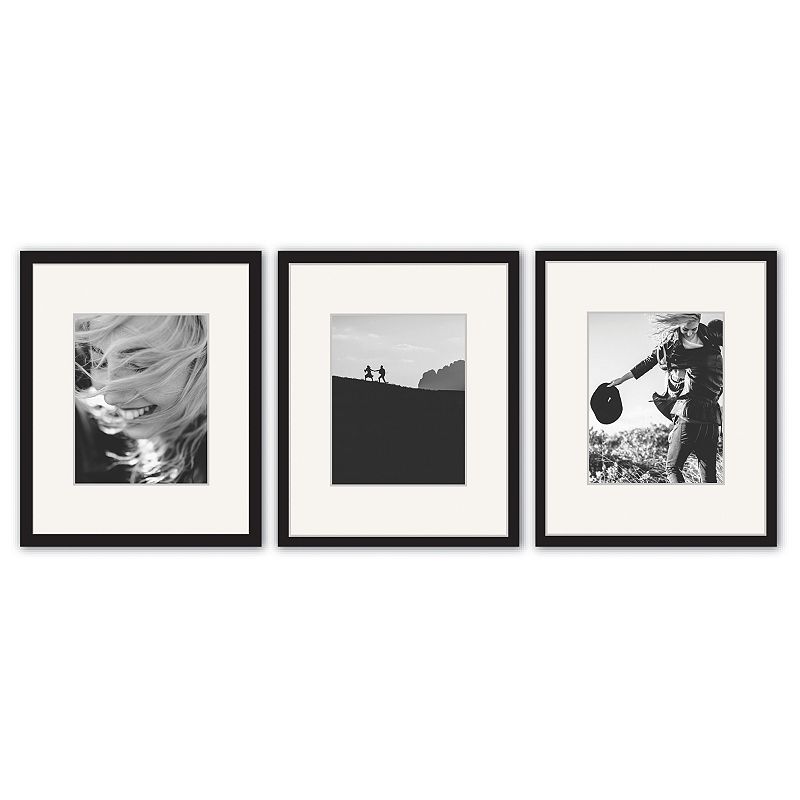 Belle Maison Linear Gallery Frame 3-piece Set, Black, 13X16