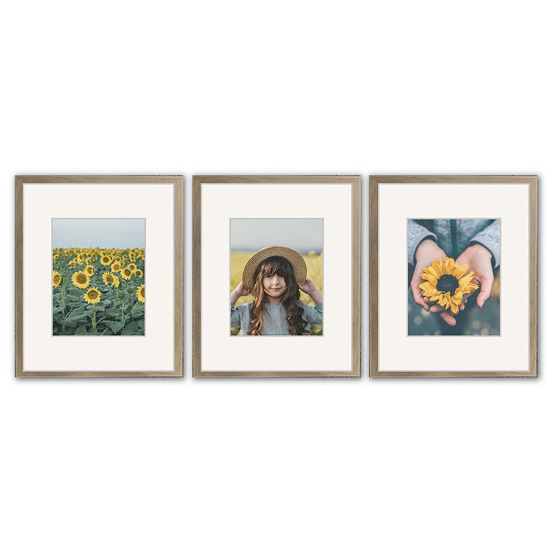 Belle Maison Linear Gallery Frame 3-piece Set, White, 13X16