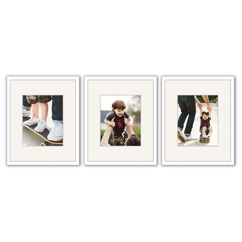Belle Maison Linear Gallery Frame 3-piece Set, White, 13X16