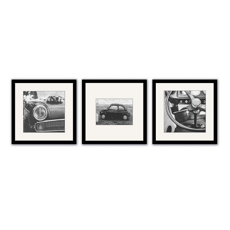 Belle Maison Black Gallery Angled 3-Frame Set, 12X12