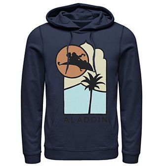 Disney's Aladdin Men's Carpet Ride Line Art Logo Hoodie