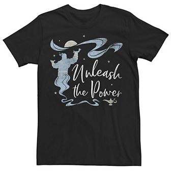 Men's Disney's Aladdin Live Action Genie Unleash The Power Portrait Tee