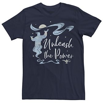 Men's Disney's Aladdin Live Action Genie Unleash The Power Portrait Tee