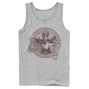 Men's Disney's Aladdin Live Action Jafar Line Art Circle Portrait Tank Top