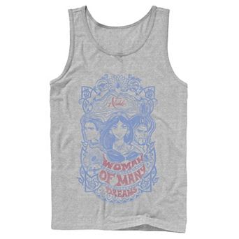 Men's Disney Aladdin Trio Line Art Sketch Tank Top