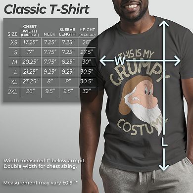 Men's Disney's Snow White and the Seven Dwarfs This Is My Grumpy Costume Halloween Tee