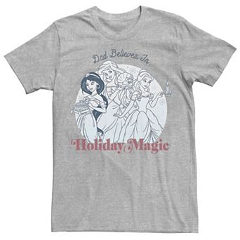 Men's Disney Princesses Dad Believes Holiday Magic Tee