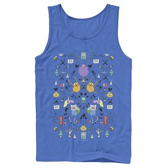 Men's Adventure Time Character Icon Collage Tank Top