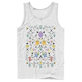 Men's Adventure Time Character Icon Collage Tank Top