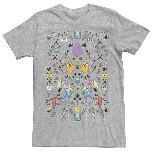 Men's Adventure Time Character Icon Collage Tee