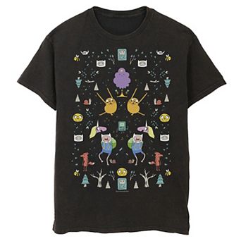 Men's Adventure Time Character Icon Collage Tee