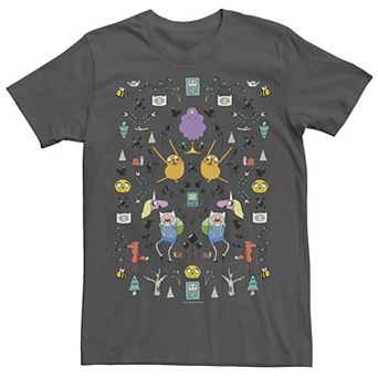 Men's Adventure Time Character Icon Collage Tee