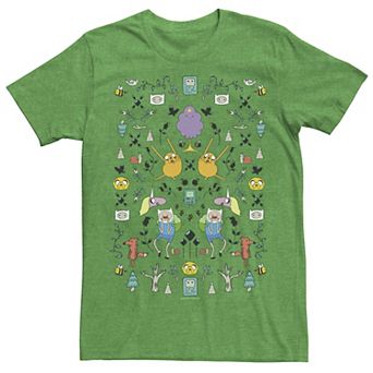 Men's Adventure Time Character Icon Collage Tee