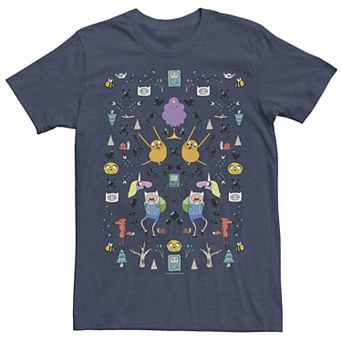 Men's Adventure Time Character Icon Collage Tee