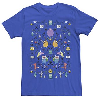 Men's Adventure Time Character Icon Collage Tee