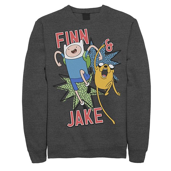 Men's Cartoon Network Adventure Time Finn & Jake Kapows Fleece