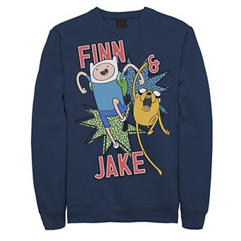 Men's Cartoon Network Adventure Time Finn & Jake Kapows Fleece