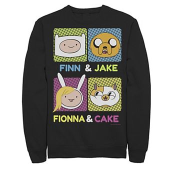 Men's Cartoon Network Adventure Time Finn Jake Fionna Cake Fleece