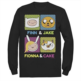 Men's Cartoon Network Adventure Time Finn Jake Fionna Cake Tee
