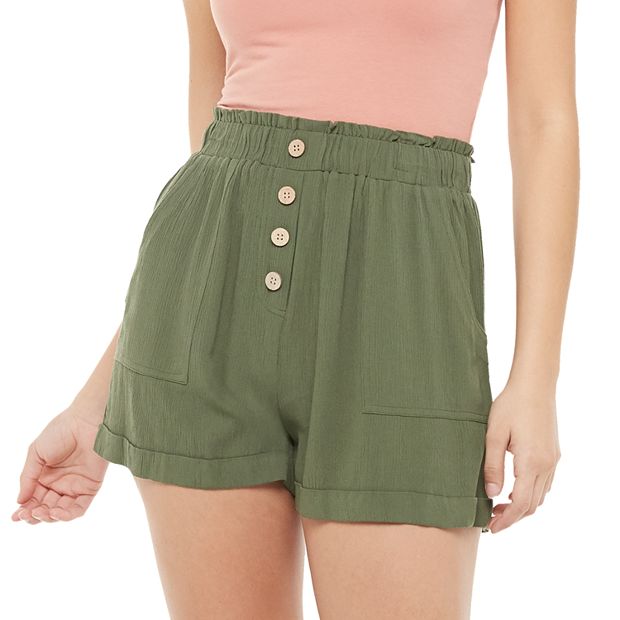 【GLOWNY】25HS★(S,M,L) WILD BUTTON SHORTS GLOWNY SS25 WILD BUTTON SHORTS / STRAWBERRY BOW - NUBIAN