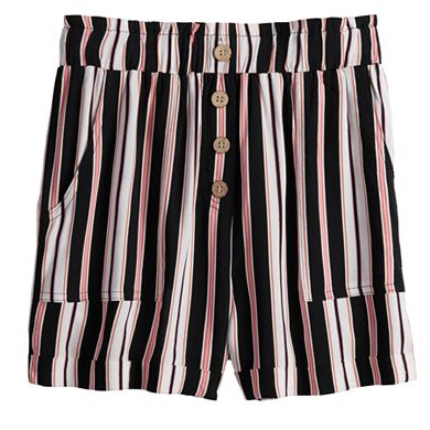 Juniors' Joe B Button Front Challis Shorts