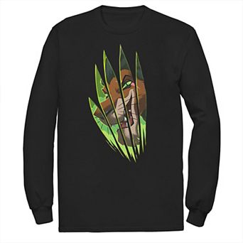 Men's Disney's The Lion King Scar Slash Portrait Long Sleeve Tee
