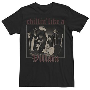 Disney's Villains Men's Chillin' Like A Villain Group Portrait Tee