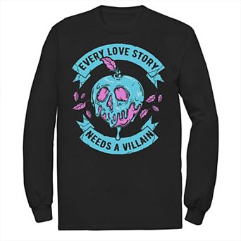 Disney's Villains Every Love Story Needs A Villain Men's Valentine's Long Sleeve Tee