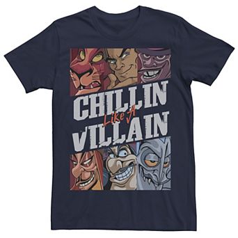 Disney's Villains Chillin' Like A Villain Group Portrait Men's Tee
